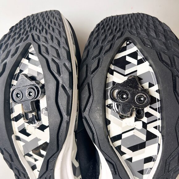 TIEM Slipstream Cycling Shoes with SPD Cleats Black Size 8 - Picture 5 of 6